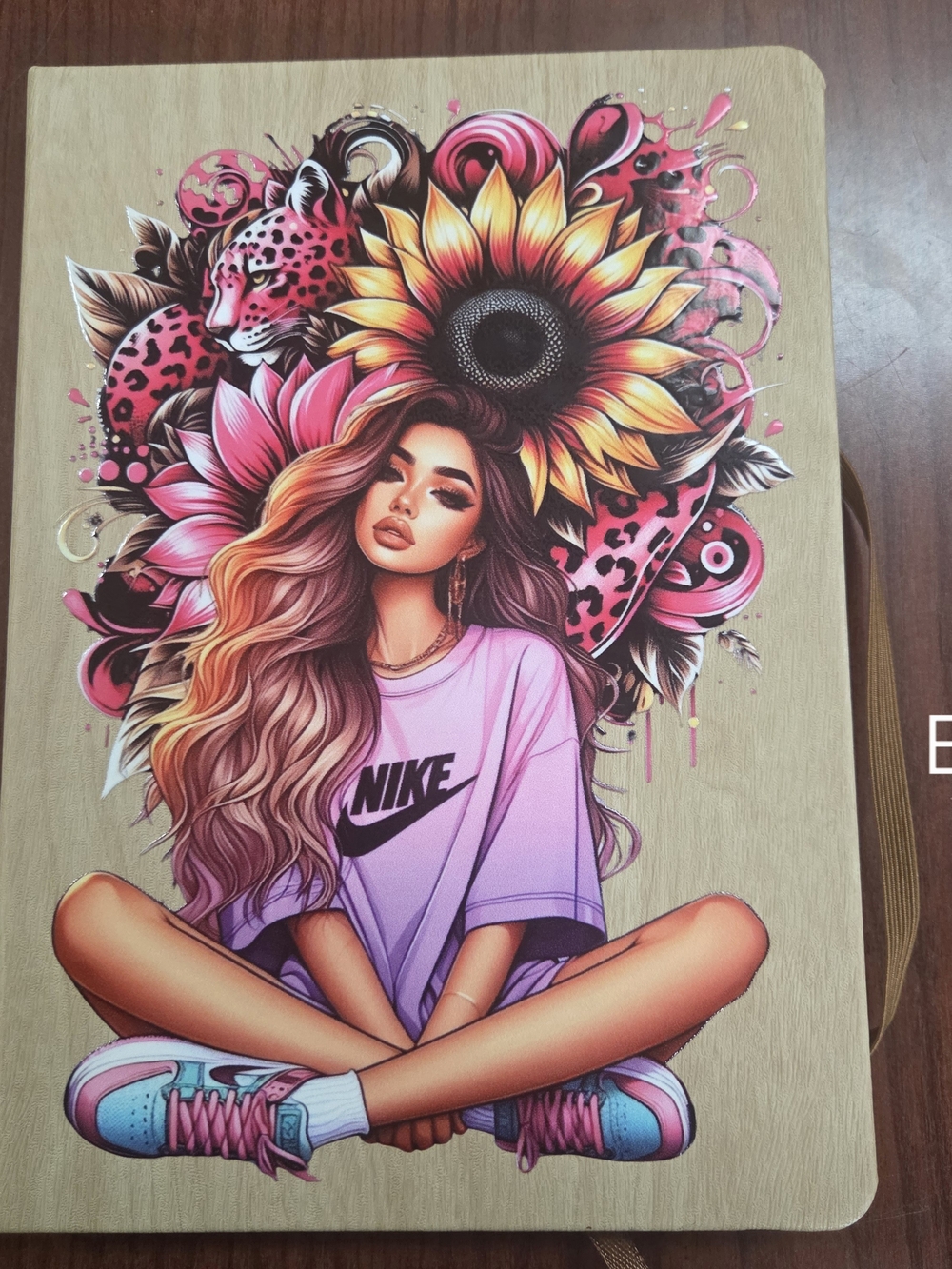 Pink & Yellow Floral Girl Journal
